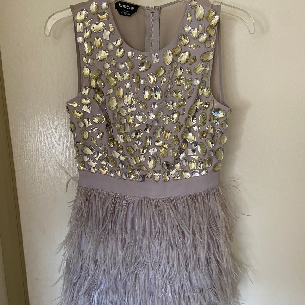 Bebe feather dress